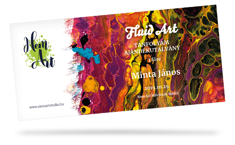 Fluid Art tanfolyam ajándékutalvány