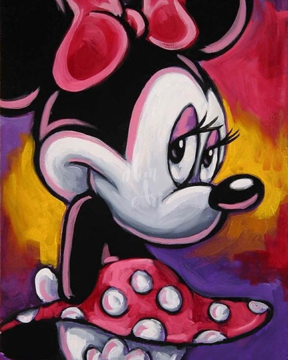 Minnie egér pöttyös szoknyában