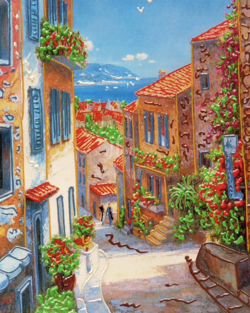 mediterrán hangulatú városkép
